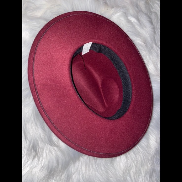 Burgundy Fall Fedora - Picture 2 of 2